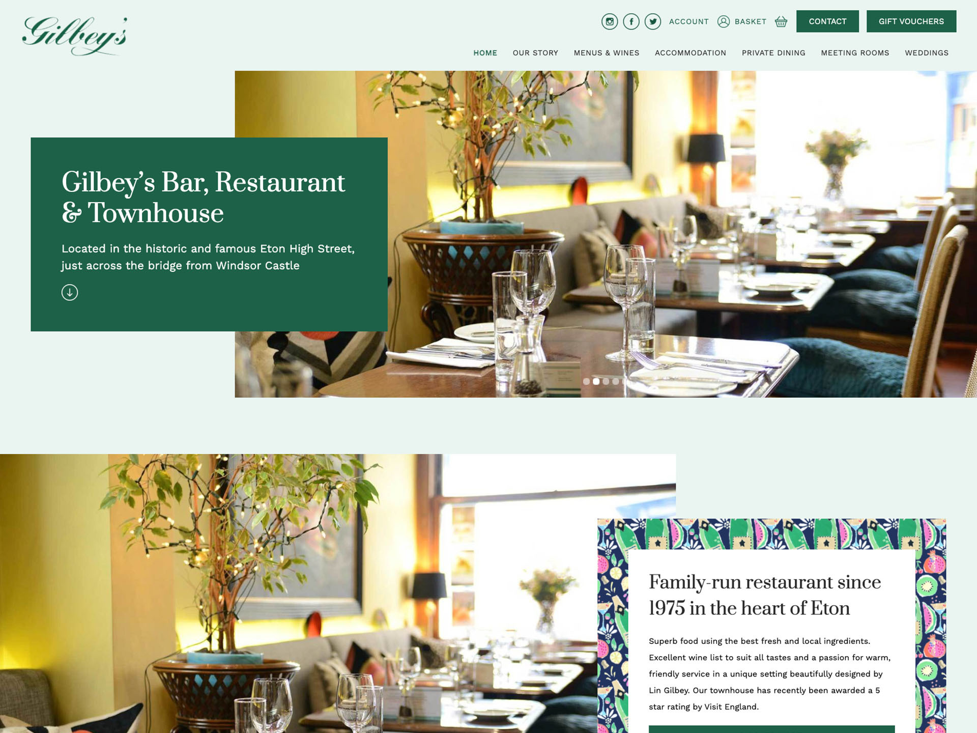 A restaurant website created by it'seeze Windsor