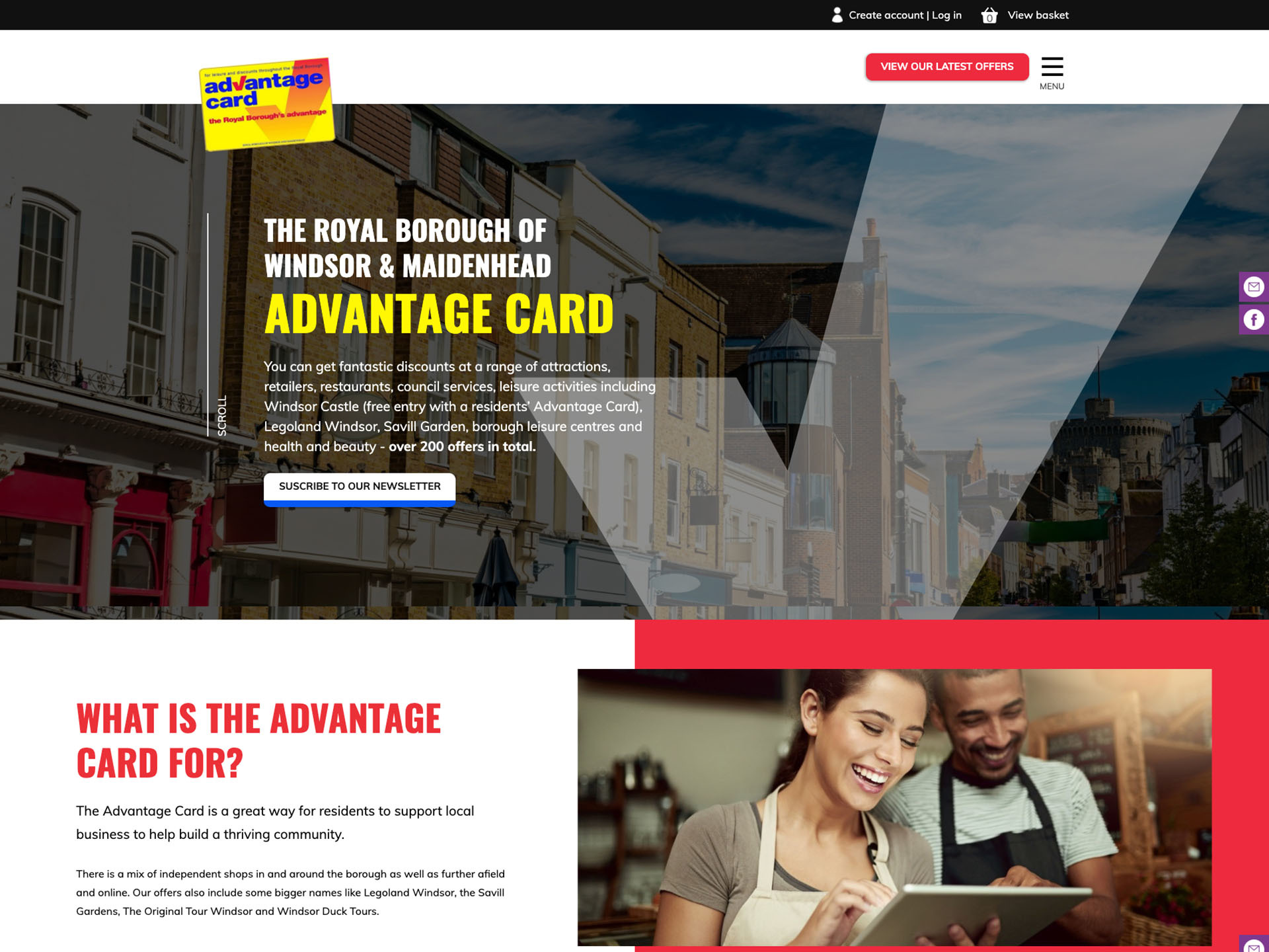An Advantage card website created by it'seeze Windsor