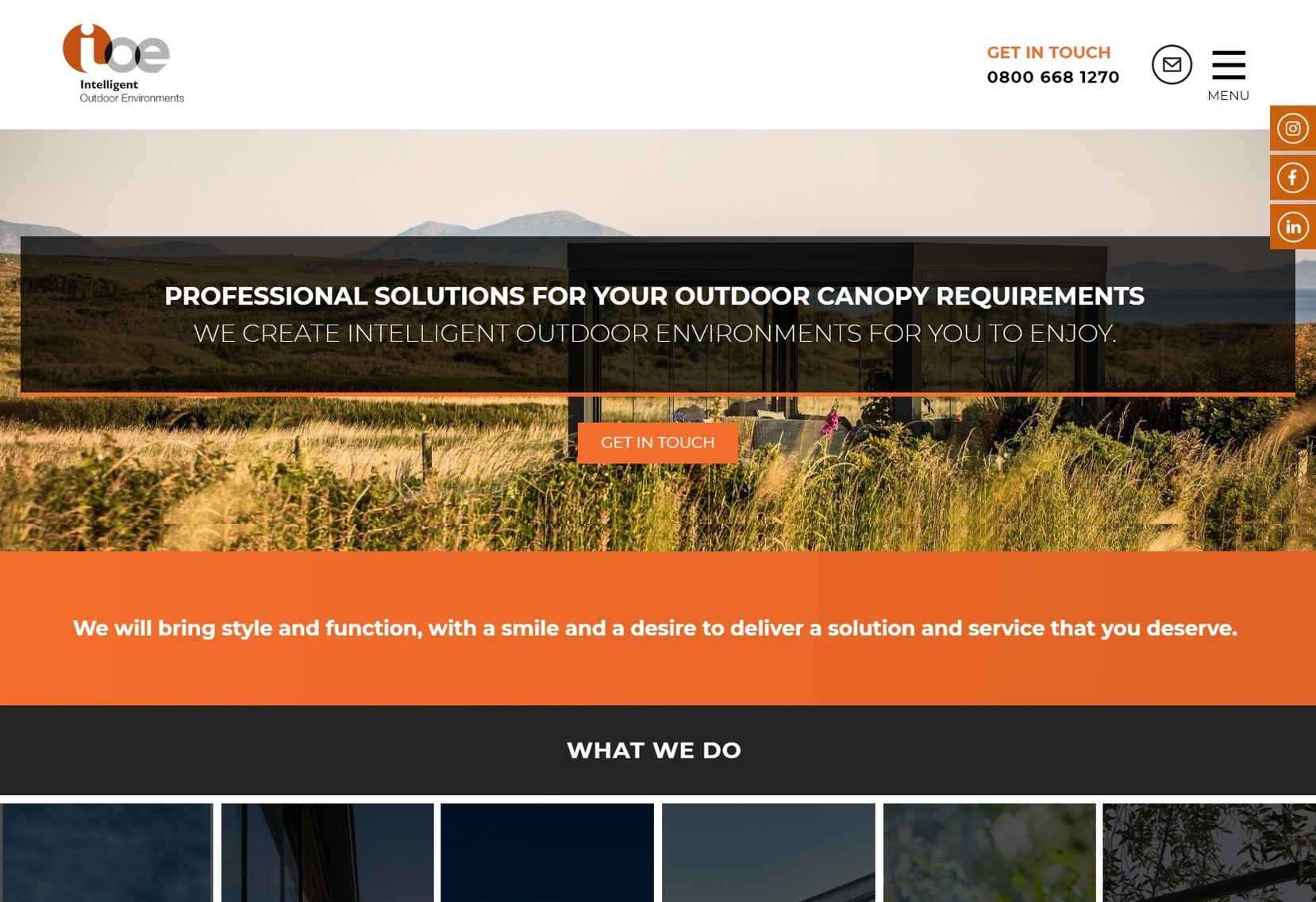 A responsive web design for outdoor environments shown on a desktop computer.