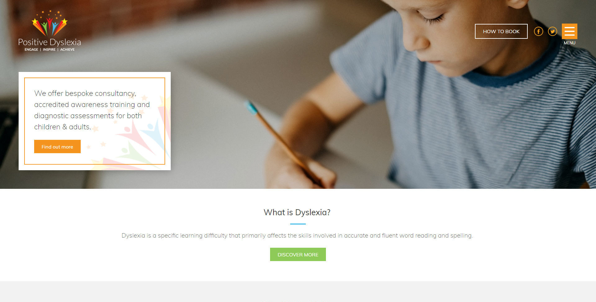 A website design to support people with dyslexia.