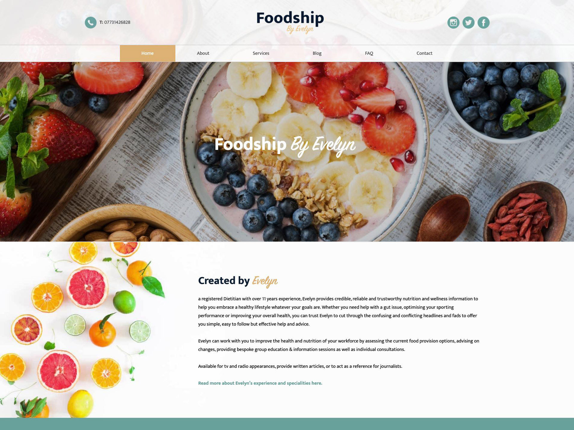 The Foodship website created by it'seeze Windsor